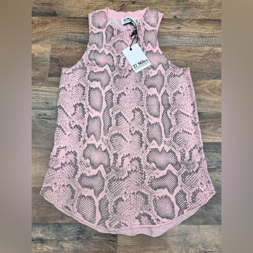 27 Miles Malibu Mischa Tank Snake Print XS NWT